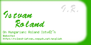 istvan roland business card